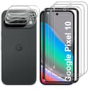 Lutree Cristal Templado para Google Pixel 10, 3+3 Piezas Protector de Pantalla + Protector de Lente de Cámara, Dureza 9H HD Anti-Arañazos Vidrio Templado Película Protectora - 1