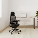 Steelcase Series 1 Ergonomic Office Chair With LiveBack Lumbar Support, 4D Armests, Adjustable Headrest Black/Black; Made in Europe - 2