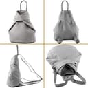 modamoda de T179 Damen Leder Rucksack Tasche, handmade in Italy (Dark Chocolate) - 2