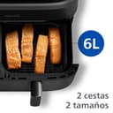 Philips Airfryer DualBasket - Cocina sano, rápido y versátil, 9L de capacidad, pantalla táctil, diseño con 2 cestas (NA350/00) - 5