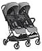 Inglesina Twin Sketch Passeggino Gemellare, Grigio, Ultraleggero, Compatto, per Gemelli o Fratelli e Sorelle, Adatto fino a 15 kg per bambino - 1
