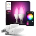 Philips Hue White and Color Ambiance, Lampadina Smart LED, Attacco E14, Luce Bianca o Colorata, 4W, confezione da 2 - 1