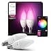 Philips Hue White and Color Ambiance, Lampadina Smart LED, Attacco E14, Luce Bianca o Colorata, 4W, confezione da 2 - 1