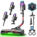 Ultenic 55Kpa/80Min Aspirapolvere Senza Fili U18, Scopa Elettrica Senza Fili Potente con Tubo Pieghevole, Filtrazione Multi-Cono,Display Intelligente, Anti-Groviglio per Peli Animali/Pavimenti/Tappeti - 1