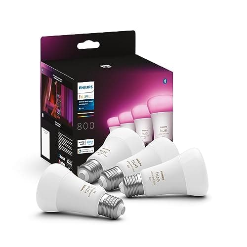 Philips Hue White and Colour Ambiance Light Bulbs E27 4 x 570 lm 60 W Pack of 4