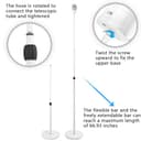 HOLACA Soporte de suelo de 36 o 70 pulgadas para monitor inteligente de bebé DXR-8/Infant DXR-8 Pro, Arenti, VAVA 720P, Hipp, Owlet Cam 2/Owlet Cam Smart Baby Monitor, cámaras con montaje de tornillo - 3