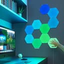 Nanoleaf Shapes Hexagon Starter Kit, 9 Smart Light Panels LED RGBW, Works with Alexa + Echo Dot (5th generation, 2022 release), Charcoal - 5