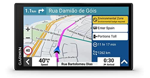 Garmin DriveSmart 66 MTS Amazon Alexa, Dispositivo di navigazione con Alexa integrato, luminoso display HD da 6 pollici, mappe 3D dell'Europa con zone ambientali