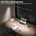 EYOCEAN Schreibtischlampe LED mit Gestensteuerung & Fernbedienung, 24W 80CM Klemmbare Dimmbare Monitor Lampe, Tageslichtlampe für Arbeiter in Büro Leser Architekenden Schneider - 2