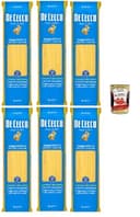 De Cecco Spaghetti n°12, pasta de trigo duro 6 x 500 g - trefilado de bronce, secado lento ~18 h, textura rugosa - cocción 12 min (al dente 10 min) - Fabricado en Italia + Italian Gourmet Polpa 400 g - 1