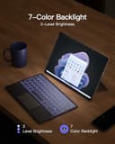 Inateck Tablet Keyboard with Touchpad, AI Function, Ultra Slim Bluetooth Keyboard for Windows/iPad OS/Android/iOS, 7-Color Backlight, Supports Self-Developed App, KB01104 - 9
