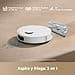 DREAME D20 Robot Aspirador Succión de 13.000 Pa, Cepillo Doble Para Pelo de Mascotas, Navegación LDS, Aspirado y Fregado 2 en 1, Suelos y Alfombras, Batería de 5200 mAh y Control Por Voz y App, Blanco - 4