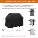 Funda para Barbacoa de 165 cm – 7131 para Weber Genesis 400 Serie 4 quemadores Gas Grill Heavy Duty & Impermeable, Cubierta de PU para Weber Genesis E435, E410, E440 (165 L x 63 W x 113 H) - 2