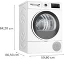 Bosch WTH85218II Serie 4 Asciugatrice smart a pompa di calore, 8 kg, Classe energetica D, Sensori di asciugatura intelligenti, Filtro semplice da pulire, Consumi ridotti,Bianco, 60 Cm - 2