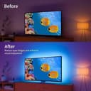 SANSUN Strisce LED per TV, con cavo USB, kit per retroilluminazione TV e HDTV, con telecomando, 16 colori, LED 5050 (5 m, per TV da 75-85") - 2