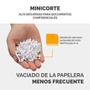 Fellowes Powershred 12MS - Destructora trituradora de Papel, destruye hasta 12 Hojas, minicorte, Nivel de Seguridad DIN P-4, para pequeñas Empresas y oficinas domésticas, 1-3 usuarios, Color Blanco - 4