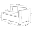 SP Berner - Set de Muebles de Jardín y Terraza Oasis Color Grafito - Tres Piezas - Sofá Canapé 3 y 2 Plazas y Mesa de Centro con Almacenaje - Fabricado en España con Plástico Reciclado - 3