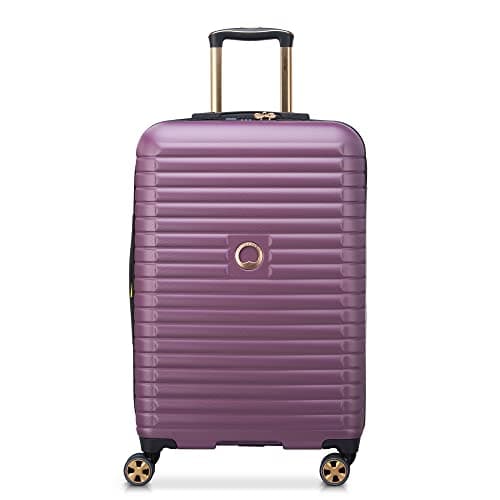 DELSEY PARIS Cruise 3.0 Hardside Valigia Espandibile con Ruote Spinner, prugna, Checked-Medium 24 Inch, Cruise 3.0 Hardside Valigia Espandibile Con Ruote Spinner