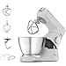 Kenwood Titanium Chef Baker, Kitchen Machine with K-Whisk, Stand Mixer with Kneading Hook, Whisk and 5L Bowl, KVC65.001WH, Power 1400W, White - 1