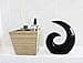 Elegante escultura de cerámica - decoración moderna en negro - espiral decorativa de 20 cm de altura - también adecuada para regalo - 6