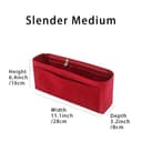 banbeln Organizador de bolso, organizador de bolsas de gamuza, material de gamuza, bolsa suave y no daña (Red, Slender Medium) - 4