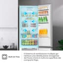 Hisense RB440N4ACA Frigorifero Combinato Total No Frost, Inox, 200x60 cm, Risparmio Energetico Classe A, Grande capacità 335L, Bassa Rumorosità 35db, Porta reversibile, Motore inverter - 8