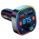 Transmisor FM Bluetooth para Coche, Adaptador Bluetooth Radio QC 3.0+Tipo C 20W PD, Adaptador de Manos Libres con 2 USB, Llamadas Manos Libres, MP3 Estéreo Música Coche - 7