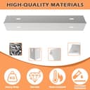 MOASKER Stainless Steel Heat Plates Flavorizer Bar BBQ Replacement Part for Napoleon Rogue Series, Prestige 500, PRO 500 RSIB Gas Grills, 4 Pack Flame Tamer for Napoleon Sear Plate #N305-0082 - 3