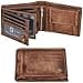 Fa.Volmer Men's Leather Wallet with RFID Protection - Extra Sturdy Double Stitching, 9+4 Card - Antique Brown, Classic - 2