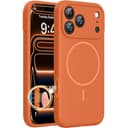 Miracase Magnetic for iPhone 17 Pro Case, Compatible with MagSafe, Integrated Silicone Camera Control Cover, 3.0mm Thicken Shockproof Drop Protection Phone Case for 17 Pro,Orange - 1