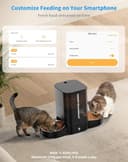 HoneyGuaridan Dual Automatic Cat Feeder APP Control, 2.4G WiFi Smart Pet Feeder for Remote Feeding, 5L Timed Cat Food Dispenser with Freshness & Clog-Free Function, Food Sensor for 2 Cats & Dogs - 3