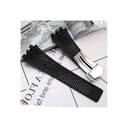 ENFYUSTR Silikon-Uhrenarmband for TAG HEUER Carrera-Serie, konkav-konvexes Schnittstellenarmband(Black-No buckle) - 4