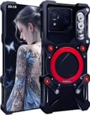 TECSHINE Metall-hülle für ASUS ROG Phone 8 Pro, für ROG 8 Handyhülle, Hülle, Metallrahmen Handy Case, Rüstung, Mechanische Monster, Handyschale -Schwarz - 1