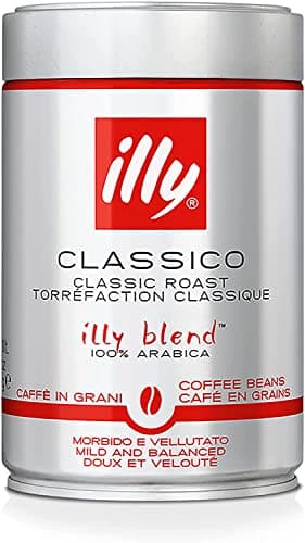 1 Kg Caffe Illy in Grani beans chicchi Tostato Classico ex Tostatura Media Rossa 4 barattoli da 250 gr