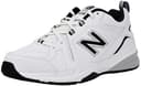 New Balance Men 608V5 Trainer Shoe, White/Black/Silver, 11.5 Wide - 1