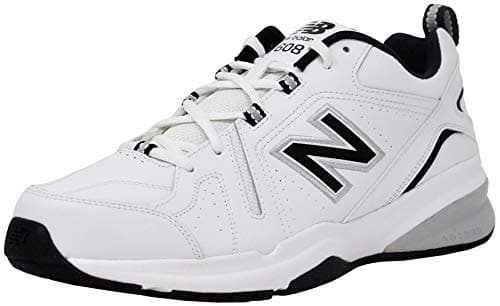 New Balance Men's 608v5 Casual Comfort Cross Trainer, White Black Silver Metallic, 43 EU