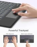 Inateck Tablet Keyboard with Touchpad, AI Function, Ultra Slim Bluetooth Keyboard for Windows/iPad OS/Android/iOS, 7-Color Backlight, Supports Self-Developed App, KB01104 - 8