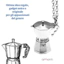 amorili Collana con Pendente Moka Caffettiera in Argento 925 Invecchiato – Gioiello Artigianale Made in Italy per Amanti del Caffè – Catena Unisex Regolabile - cln0137b - 6