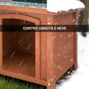 BAKAJI Cuccia per Animali Domestici in Legno di Cipresso, Casetta per Cani e Gatti con Tetto Apribile, Casa da Esterno ed Interno Resistente Alle Intemperie con Tettoia Asfaltata, 66 x 53 x 54 cm - 3