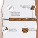 ONLINE Kugelschreiber Vision Nature Walnut I Eleganter Drehkugelschreiber aus Holz und Metall in hübscher Geschenkbox I Kulli mit internationaler Großraummine in Strichstärke M, Schreibfarbe schwarz - 4