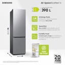 Samsung EcoFlex AI Frigorifero Combinato RB38C600CS9/EF, Wifi, All-Around Cooling, Space Max, Total No Frost, 390 L, LxAxP: 59,5 x 203 x 65,8 cm, Silver - 2