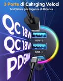 JOYROOM 96W Trasmettitore Bluetooth per Auto,【60W PD & Dual 18W QC】【Bassi & Hi-Fi Stereo】Bluetooth 5.4 Auto, Adattatore Chiamata Vivavoce & Luci LED, Supporta Bluetooth & Aux & Scheda TF - 3