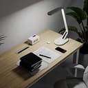 JKSWT Lámpara de escritorio LED, Lámparas de mesa para el cuidado de ojos protege los ojos Lámpara de oficina regulable con 5 modos de color Puerto de carga USB Control táctil y función de memoria - 9