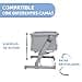 Chicco Next2Me Go, Cuna Colecho Bebé, Compatible con Varias Camas, Altura Ajustable, Buena Circulación de Aire, Cuna de Viaje, Gris Claro - 4