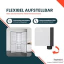 homeX Kühlschrank mit Gefrierfach No Frost, Kühl-Gefrier-Kombination freistehend, groß - 253 Liter, Super-Frost-Funktion, leise Kühlgefrierkombi, Energieklasse C, XXL Kühl Gefrierkombination, schwarz - 9