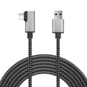 ELUTENG Link Kabel 5M Kompatibel mit Oculus/Meta Quest 3/2/Pro/Pico 4 Zubehör, 5Gbps High Speed USB 3.0 Ladekabel 18W Schnellladung USB C Datenkabel für VR Headset und Gaming PC (Grau) - 6