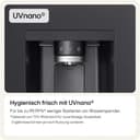 LG GSLE91EVAC Side by Side Kühlschrank, Klasse C, 628 L, Multi-Door Kühlschrank mit Gefrierfach, Eis-, Crushed Ice- Wasserspender mit UVnano, Total NoFrost, Smart Inverter Kompressor, Wi-Fi - 4