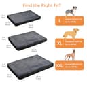 Amazon Basics XL Cat and Dog Bed U-Shape Bolster, Orthopaedic Foam Dog Sofa with Removable Washable Cover, Grey, 104 x 74 x 10 cm (L x W x H) - 2