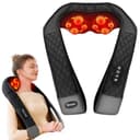 KNQZE® Masajeador cervical y espalda, 2026 4D shiatsu masajeador cuello con calefacción, Masaje 4D shiatsu de amasamiento profundo, Relájese y descanse, Regalos para mujer hombre mama papa - 1