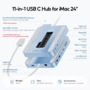PULWTOP Aggiornato Hub iMac per M1/M3/M4, accessori iMac con custodia SSD (SSD non incluso), hub USB C per iMac da 24 pollici con HDMI 4K a 60 Hz, 2,5 GbE, USB A/C 3.2 10 Gbit/s, SD/TF, audio - Blu - 2